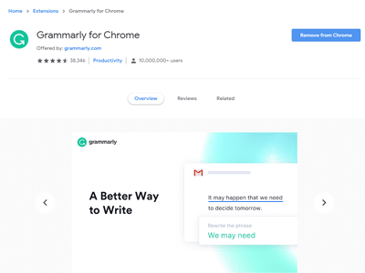 chrome extension grammarly 