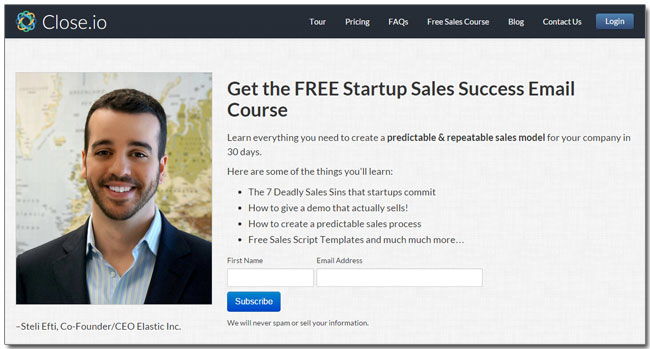 email course lead generation idea for software companies