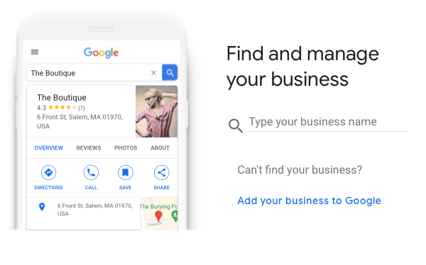 Find Business ScreenShot of Google My Business Setup