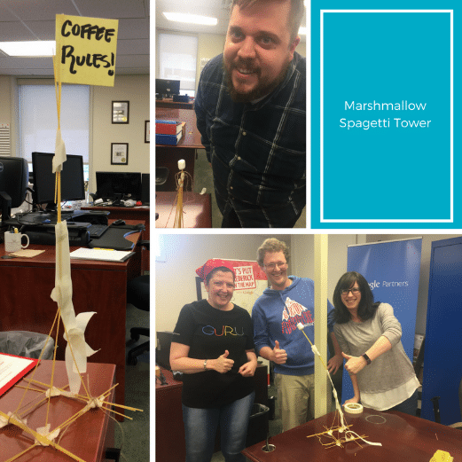 Marshmallow Tower team building activity
