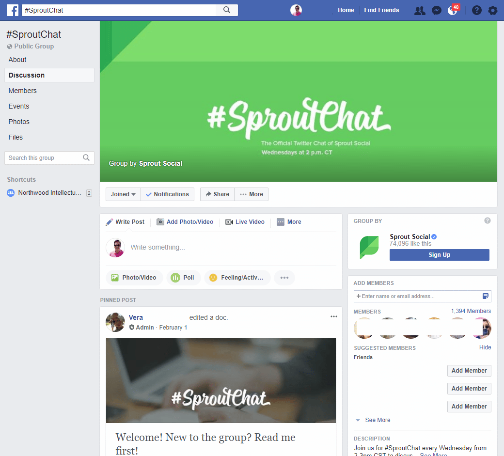 Sprout Facebook Group Direct Online Marketing