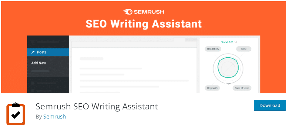 SEMRUSH SEO Writing Assistant - Best WordPress Plugins for SEO