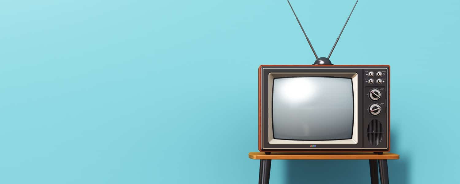 History of Advertising | When Did Advertising Start | Old-Style TV with Antenna