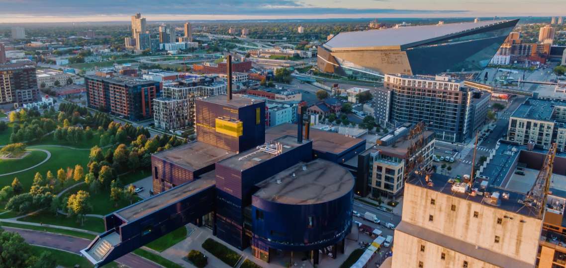 Aerial view of Minneapolis, MN