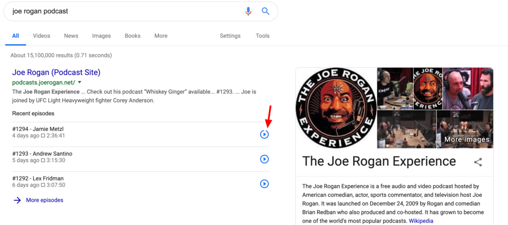 google podcast search