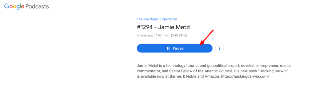 podcast google search autoplay