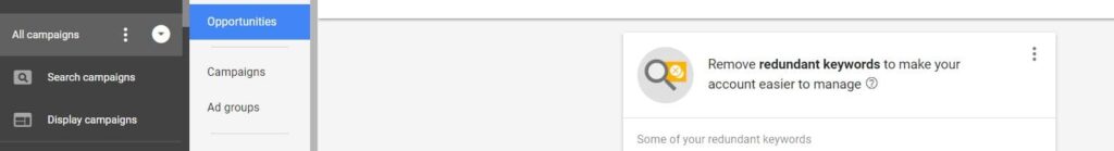 redundant keywords update